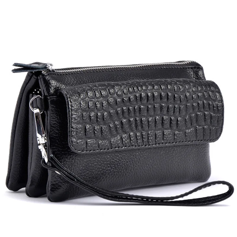 Fashion Genuine Leather Women Handbag Day Clutch Alligator Coin Purse Shoulder Bag Lady Card Wallet Phone Pocket Eevening | Багаж и сумки