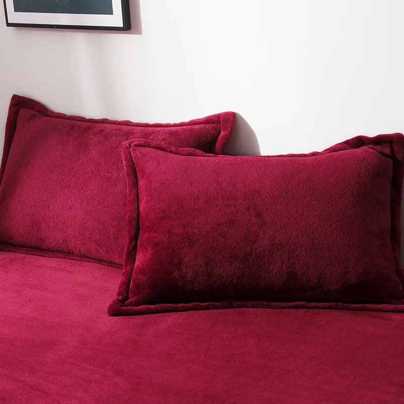 Однотонный фланелевый матрас в Европейском стиле утолщенные сохраняющие тепло