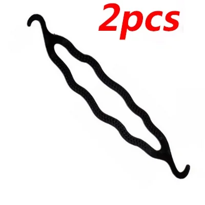 2pcs C 1 шт., черная губка, инструмент для укладки волос, Волшебная пена, заколка для волос, головной убор, Бублик для волос пучок, аксессуары для волос для женщин - Цвет: 2pcs C