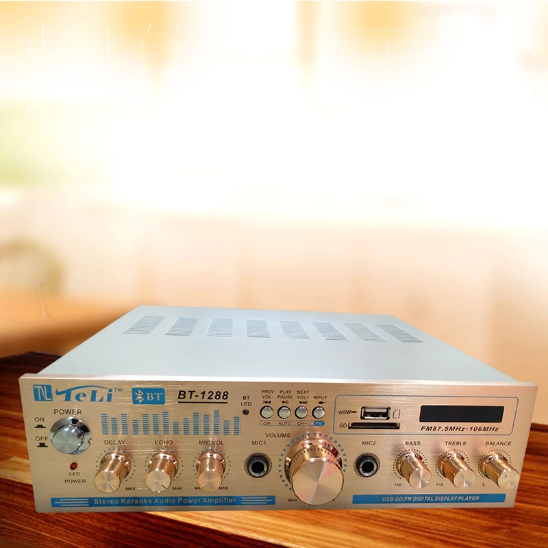 BT 1288 Hi Fi 2 0 высокой мощности усилители с поддержкой U диска/все гольфкарты
