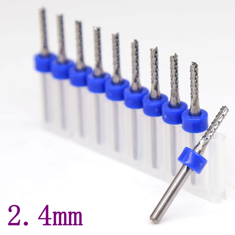 Набор фрез для печатных плат 2 4 мм 10 шт. вольфрамовый твердосплавный