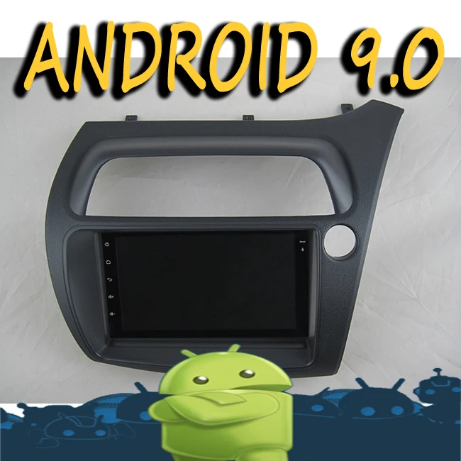 Android 9,0 радио магнитофон 8-ядерный автомобильный мультимидийный навигатор навигации для HONDA CIVIC RHD 2005 полный сенсорный экран видео плеер+ рамка