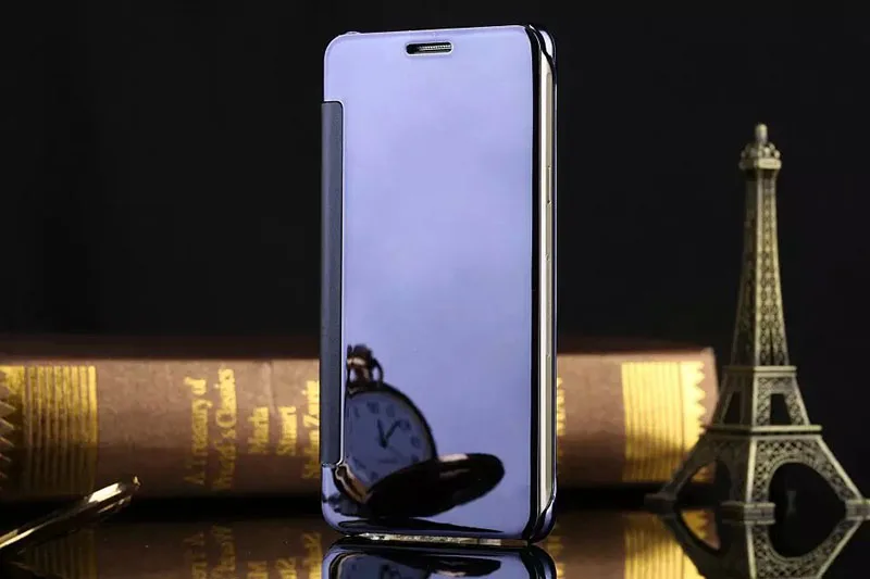 Прозрачный умный чехол для samsung Galaxy C5 C7 C9 Pro, зеркальный флип-чехол для samsung C7Pro C9Pro Coques