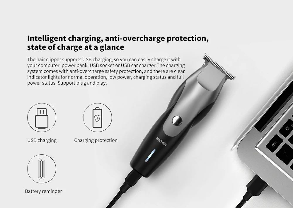 01 10 Вт Высокая мощность машинка для стрижки волос градиентная Форма USB портотивная Зарядка для бритвы Машинка для стрижки волос триммер для бороды с 3 расческой для волос для мужчин