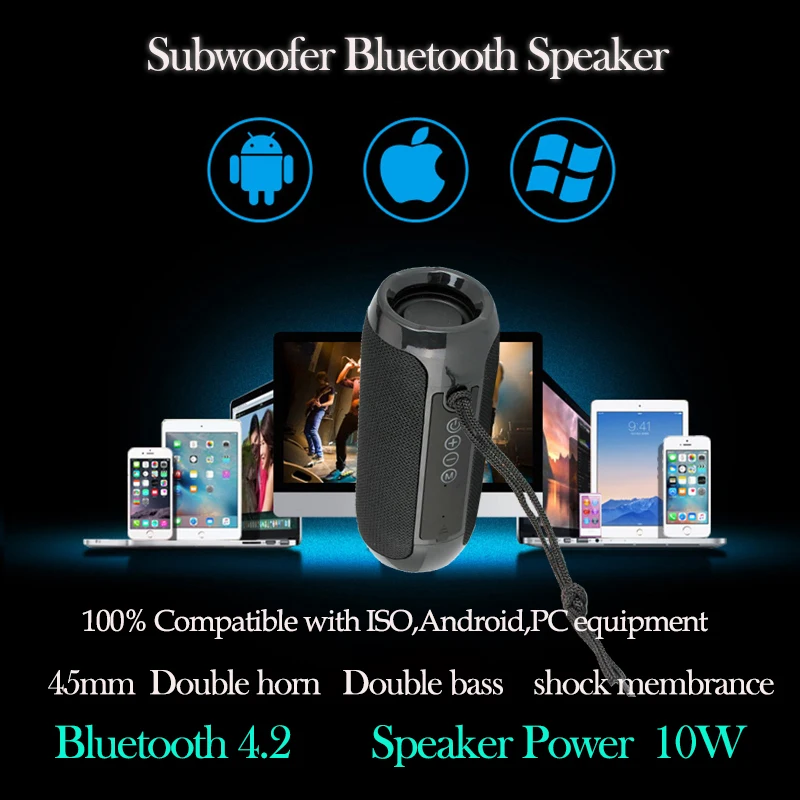 Многофункциональный портативный беспроводной Bluetooth динамик переговорного