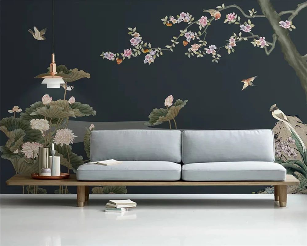 

beibehang Custom fashion personality green classic wallpaper stereo silky TV background papel de parede wall papers home decor