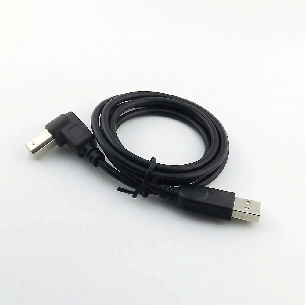 1 шт. USB 2 0 кабель для принтера типа A Папа B угловой шнур сканера черный 3 фута|printer