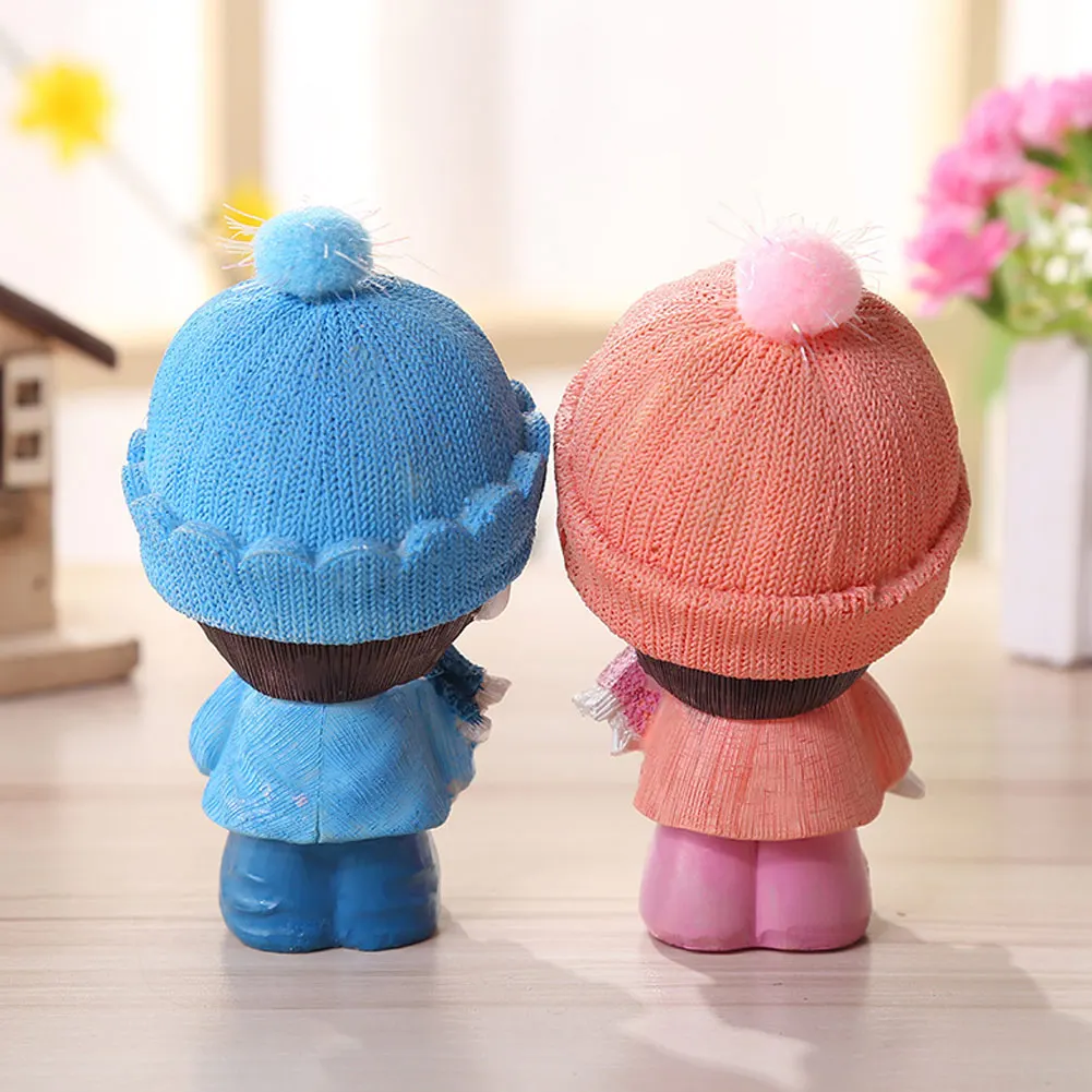 Лидер продаж 1 пара зимних парных кукол полимерные фигурки настольные украшения