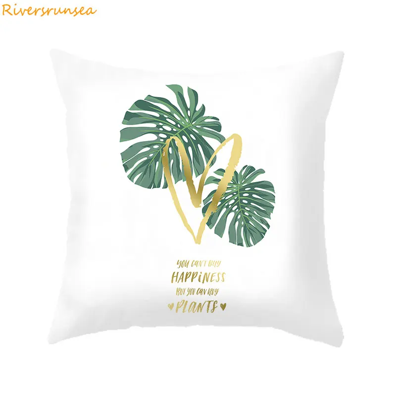 Скандинавский последний принт розовый Фламинго декоративный зеленый лист