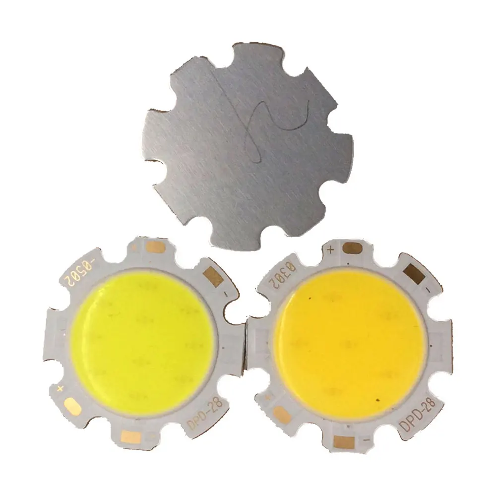 10 шт./лот Ультра яркий источник света 7 Вт чип COB LED 21-24 В DC теплый естественный