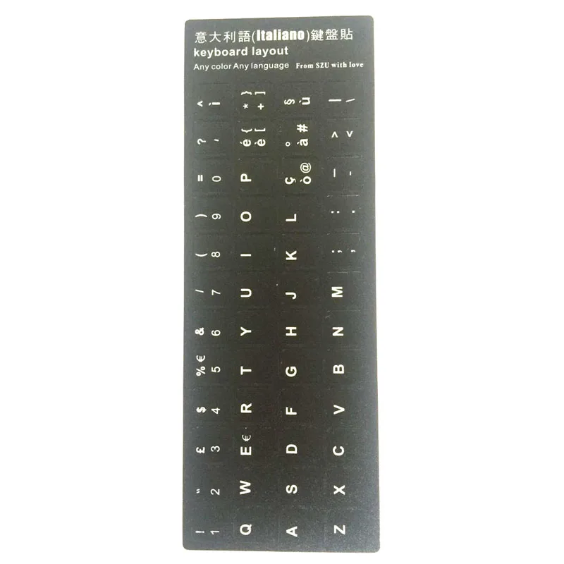 

10PCS Italy Language Italiano Keyboard Sticker Layout Button Letters Durable Alphabet for Universal Computer Keyboard Protective