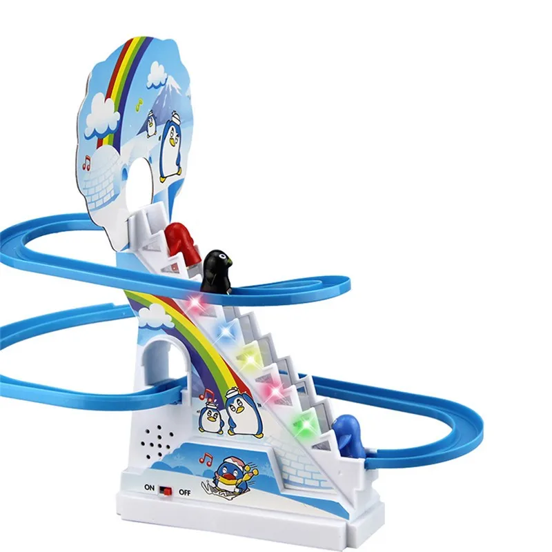 Новая забавная электрическая Поворотная Автоматическая горка с музыкальным