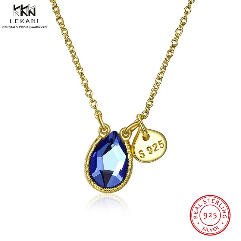 Ожерелье с кристаллами от Swarovski LEKANI ожерелье подвеской в форме капли из серебра 925