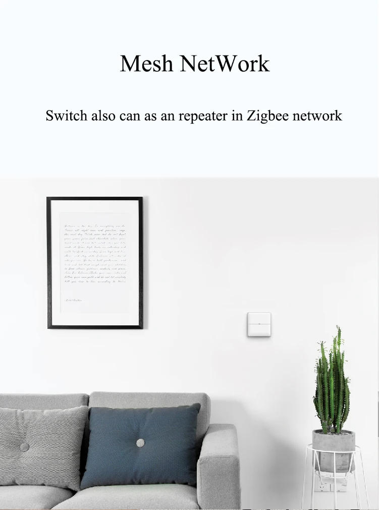 Умный настенный светильник Terncy Zigbee, переключатель 1~ 4 банды, переключатель вкл/выкл, светильник 86x86 мм, поддержка Apple HomeKit(необходимо работать с шлюзом