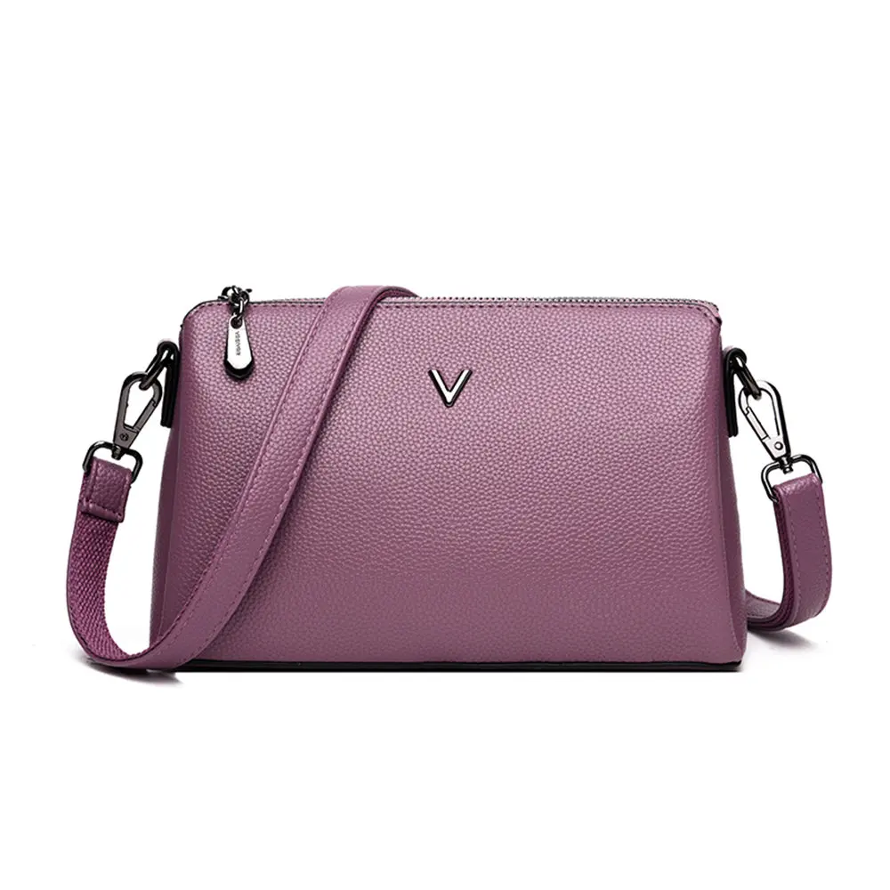 Bolsa Feminina кожаные сумки через плечо, Женский Для женщин серый Сумка-тоут сумки через плечо сумки женские сумки для плеча роскошные сумки в руку, Курьерские сумки - Цвет: Purple