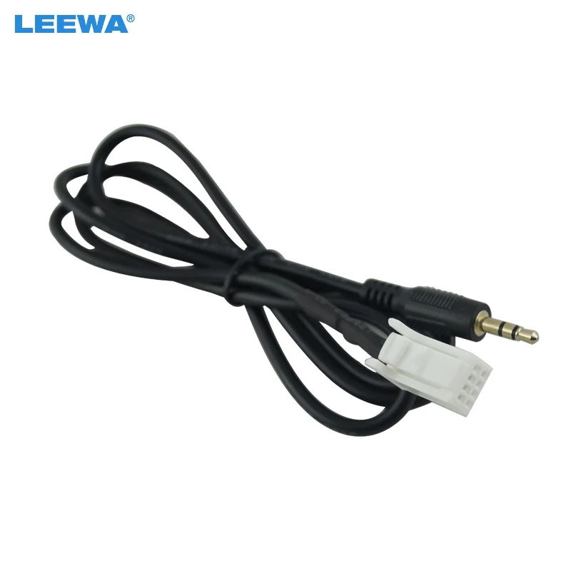 LEEWA 10 шт. Автомобильный CD для Nissan INFINITI Sylphy Tiida Qashqai Geniss 8Pin Aux кабель 3 5 мм аудио