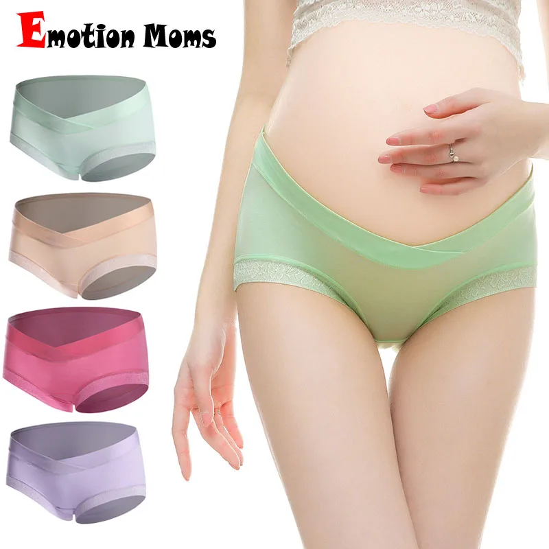 

4PCS/Lot cotton Pregnancy Maternity Women Underwear Panties pregnant women clothes U-shaped low-Waist Briefs