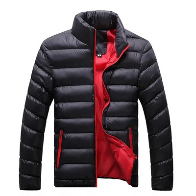 Black UNIVOS KUNI/Коллекция года, Мужская плотная куртка, теплая, модная, однотонная, облегающая, с длинными рукавами, для мальчиков, дешевая, большой размер 4XL Q6047 - Color: Black