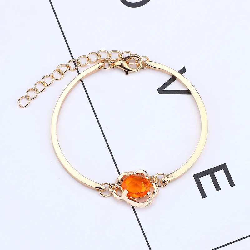 Минималистский цветок полые браслеты для женщин девушек Бохо Кристалл Камелия