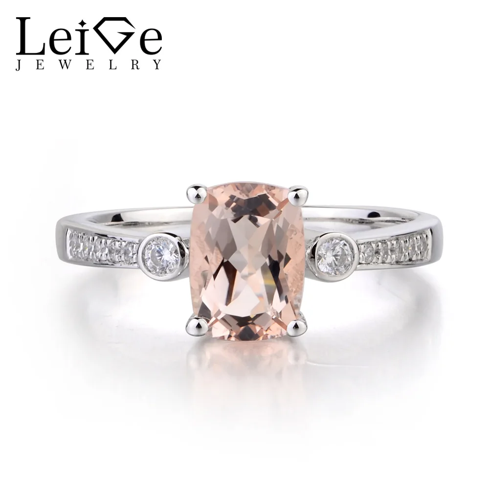 Женское кольцо из серебра 925 пробы с драгоценным камнем|cushion cut engagement|925 sterling gemstone