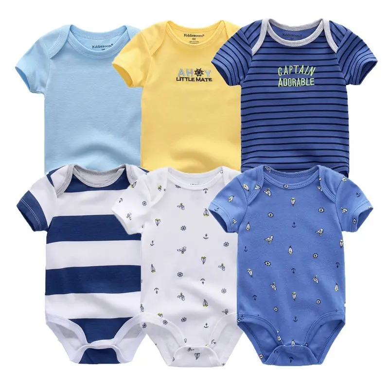 2018 6 шт хлопок 0-12 м O-образным вырезом baby одежда для девочек новорожденный