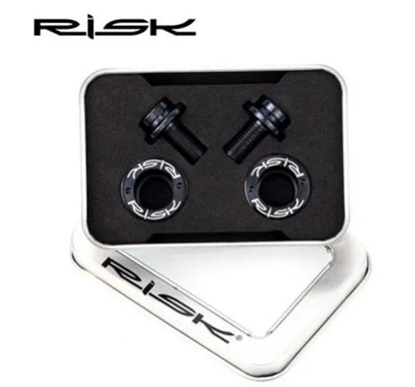 black M8X15mm 2 шт./компл. квадратное отверстие Титан болты M8* 15 мм BMX MTB велосипеда каретка болт Водонепроницаемый шатунный палец для винт с прокладкой - Цвет: black M8X15mm