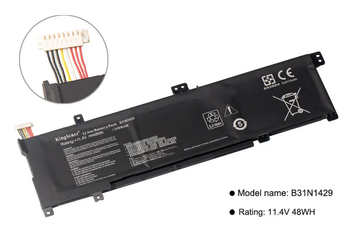 Kingsener B31N1429 Аккумулятор для ноутбука ASUS A501L A501LX A501LB5200 K501U K501UX K501UB K501UW K501LB K501LX K501L