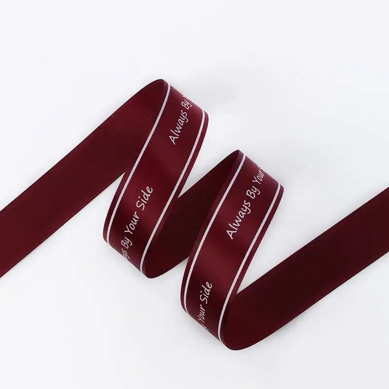 Wine red MiHuaGe 1 шт. 2.5cmx35code прямая атласная лента Романтическая Свадебная Цветочная упаковочная лента в подарок модная декоративная лента - Цвет: Wine red