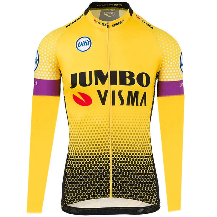 jersey Весна, тонкая профессиональная команда jumbo visma, с длинным рукавом, для велоспорта, Джерси, наборы, Мужская одежда для велоспорта, MTB Ropa Ciclismo, для велосипеда, Майо, гелевая подкладка - Цвет: jersey