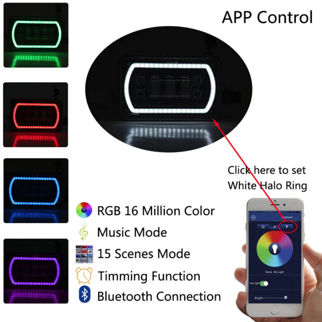 Запечатанная сменная квадратная светодиодная передняя фара ближнего/дальнего