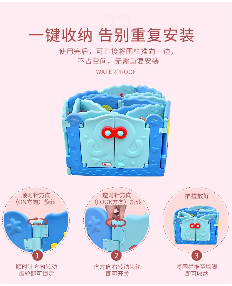 Детский манеж corral para bebe, игрушки для детей, одна кнопка, складной забор для детей, cercado para bebe piscine a balle, детский мяч для бассейна