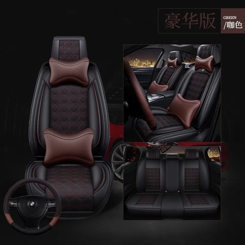 coffee Чехол для сидения автомобиля авто чехлы сидений для toyota 4runner auris avensis t25 t27 camry 40 50 55 70 c-hr corolla e150 verso fortuner - Color Name: coffee