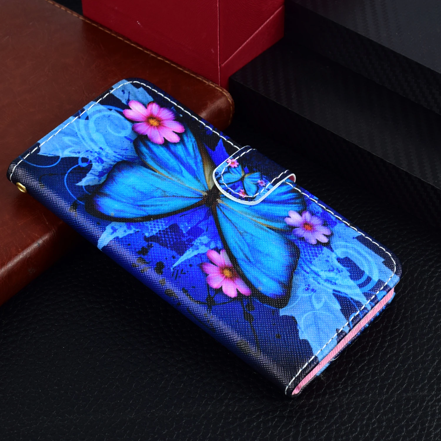Роскошный кожаный чехол для телефона iPhone 6 Plus 6s ультра тонкий с отделением карт