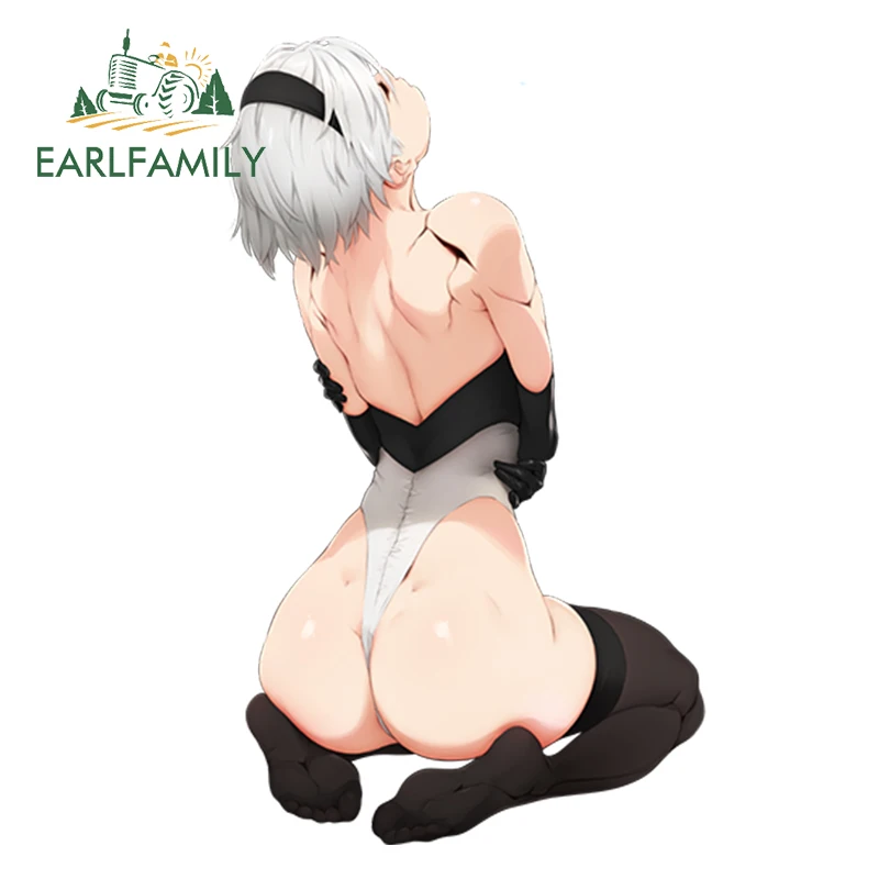 EARLFAMILY, мультяшная красота, авто стиль, сексуальная девушка, аниме, автомобильная Наклейка на окно, бампер, мотоцикл, наклейка, водонепроницаемая, автомобильная наклейка