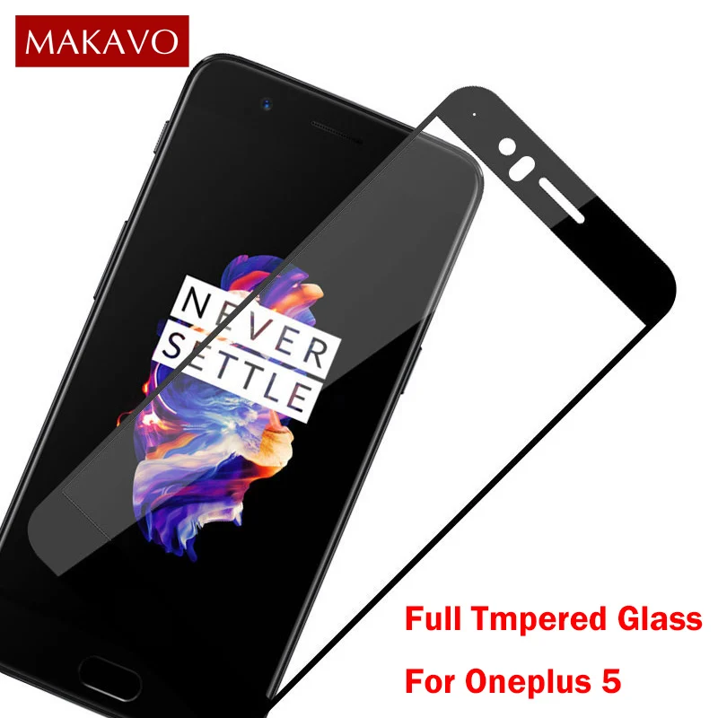 MAKAVO закаленное стекло для OnePlus 5 5T защита экрана 2.5D полное покрытие Защитная