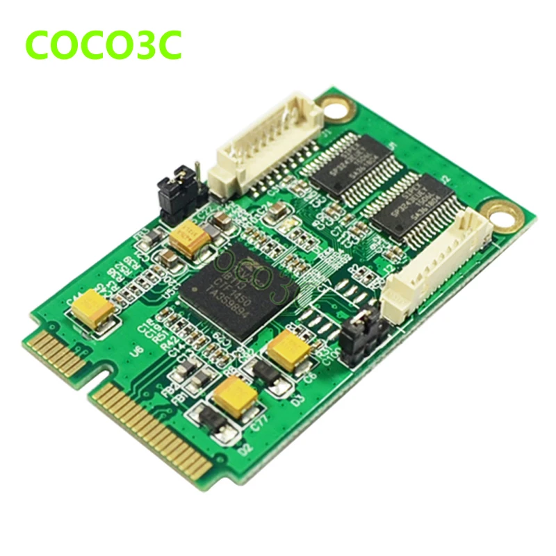 Бесплатная доставка Mini PCIe в 2 RS-232 порта адаптер для мини ITX материнская плата PCI