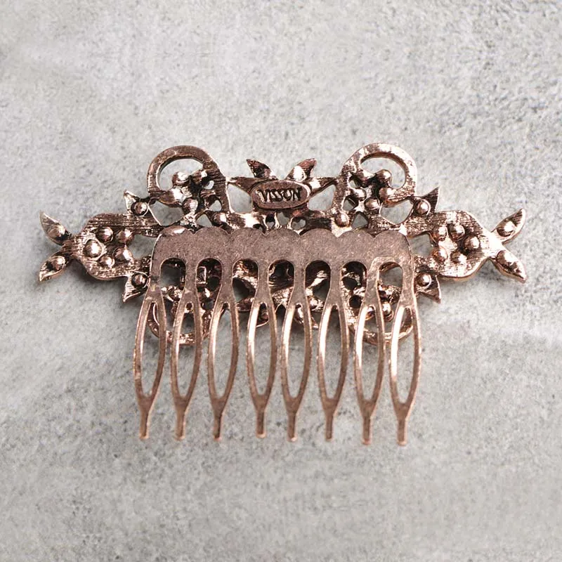 Женщины Античное Золото Смолы Цветок Аксессуары Для Волос Принцесса Королева