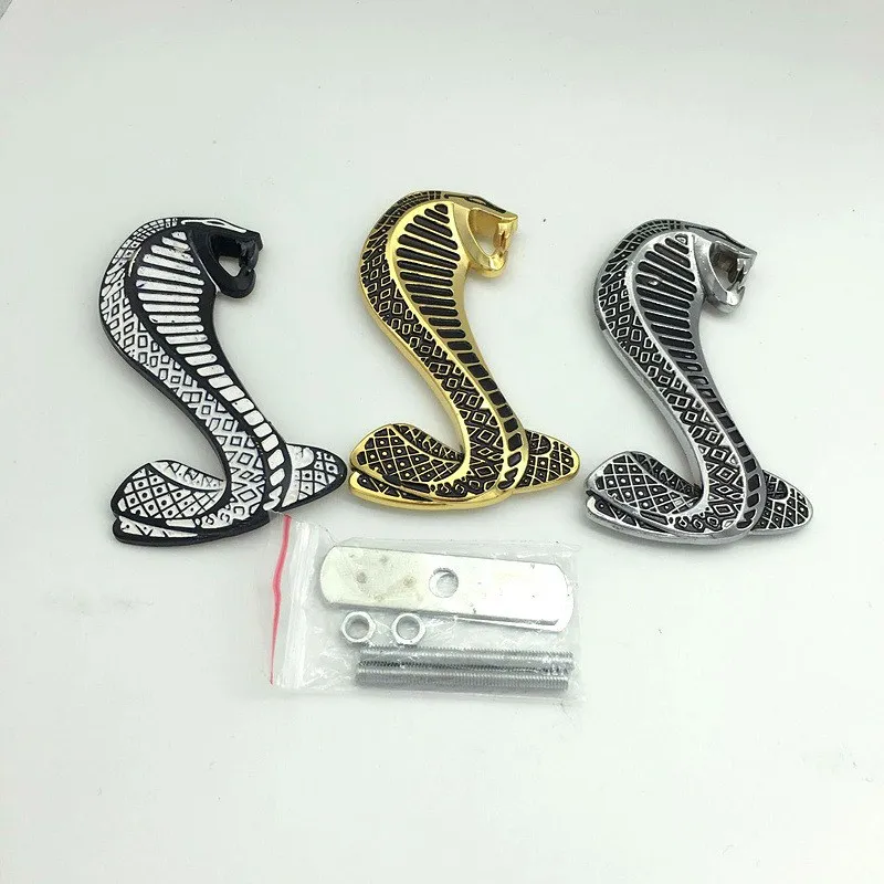 Mustang Cobra Snake Shelby металлическая передняя решетка логотип эмблема значок хром хороший