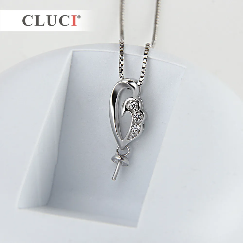CLUCI Высокое качество сладкий Любовь Циркон кулон для изготовления ювелирных