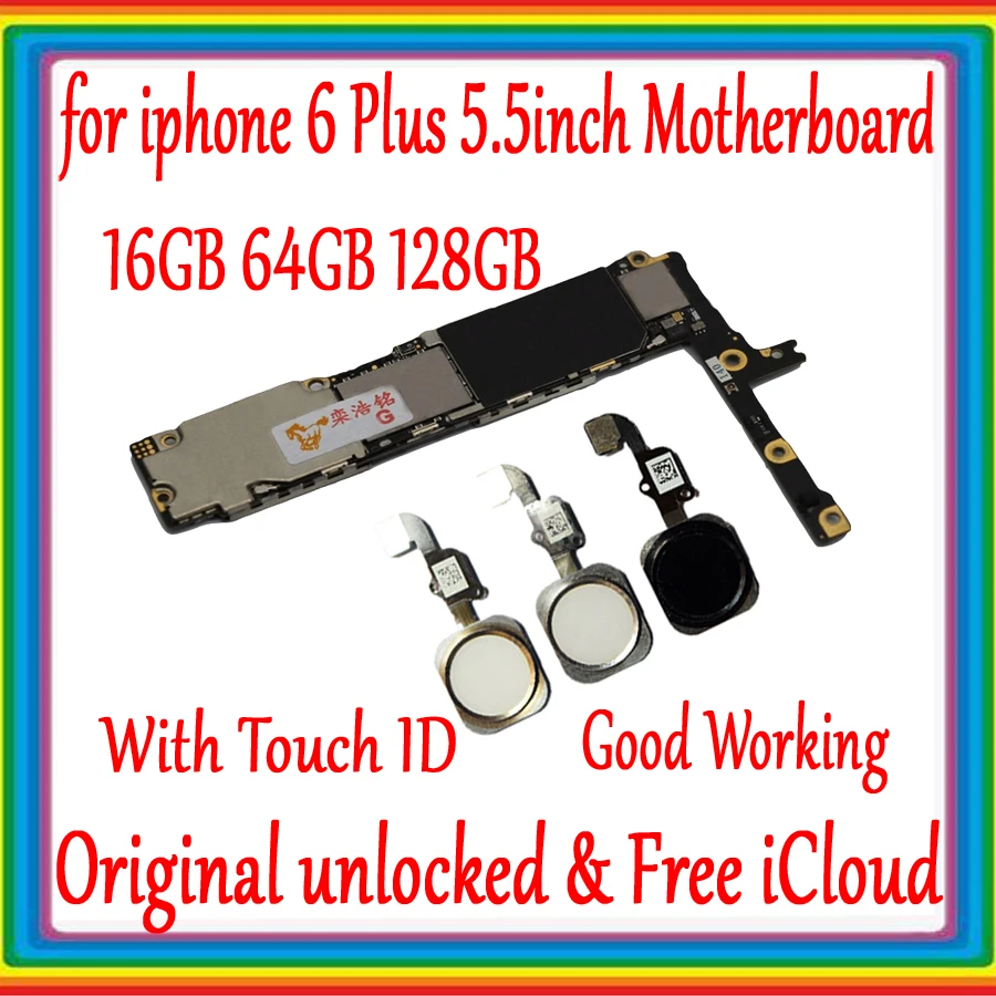 16 Гб/64 Гб/128 ГБ для iphone 6 plus материнская плата с сенсорным ID/без сенсорного ID