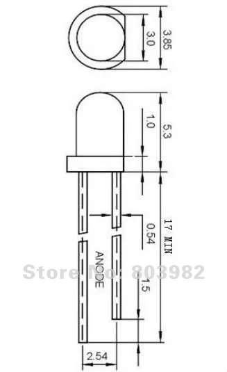 RGB изменение цвета 3 мм круглый dip led рассеянный автоматическая вспышка привело