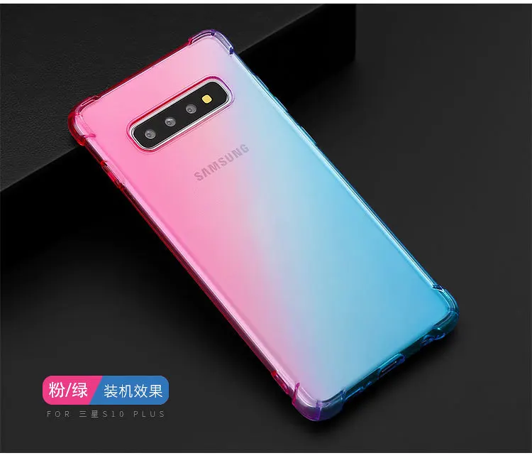 Shockproof Clear Soft Silicone Case for Samsung Galaxy S10 S10 Plus S10 5G Note 8 Note 9 Anti-Knock For M10 M20 M30 A40S