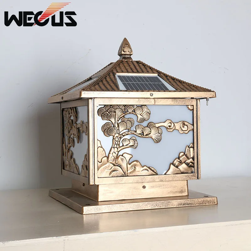 

Solar LED Outdoor Lights. Pillar Light, Waterproof Post Lights,40X40X35CM 4W