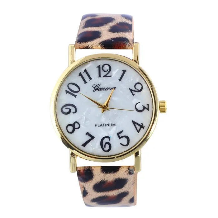 

Leopard кожа кварцевые часы женские модные повседневные браслет наручные часы женские часы relogio feminino 8O40