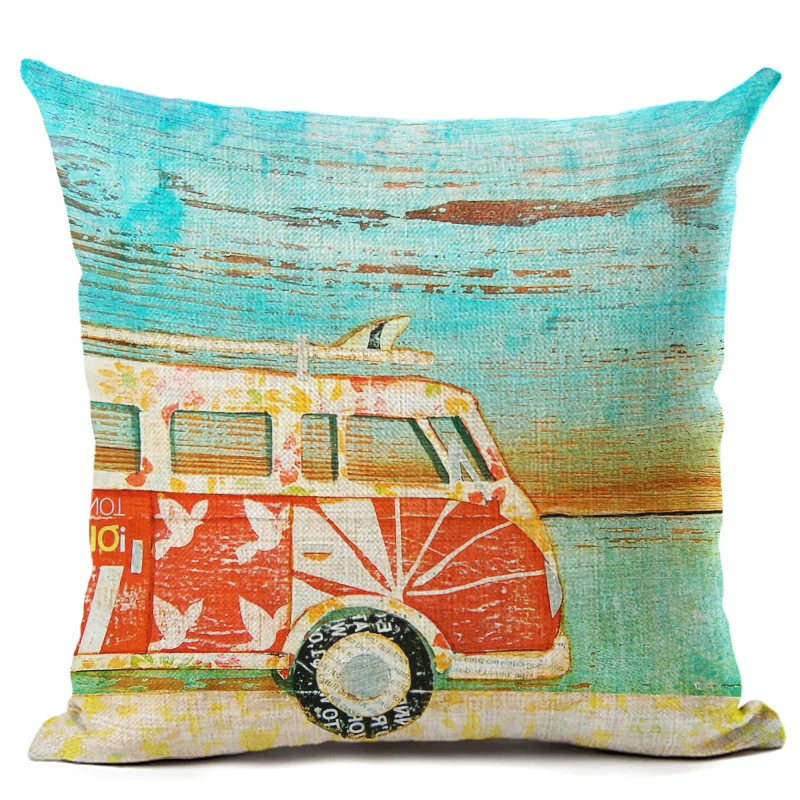 Наволочка для дивана в ретро стиле винтажная квадратная подушка декоративная
