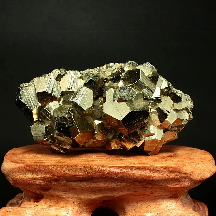 Перуанская Изысканная натуральная кристаллическая пиритовая руда минеральные