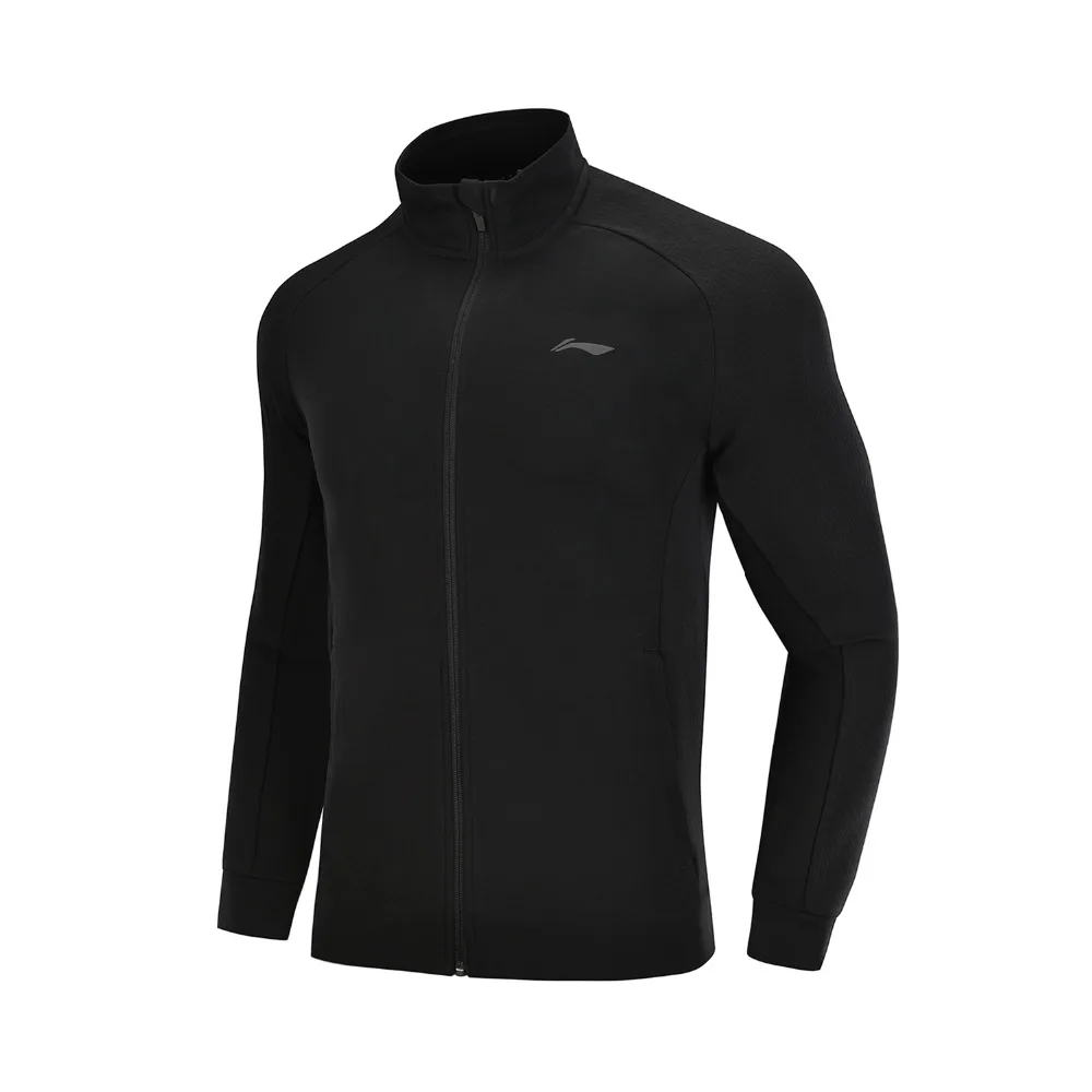 Li Ning мужская тренировочная серия Толстовка Sweate 63% полиэстер 37% хлопок застежка