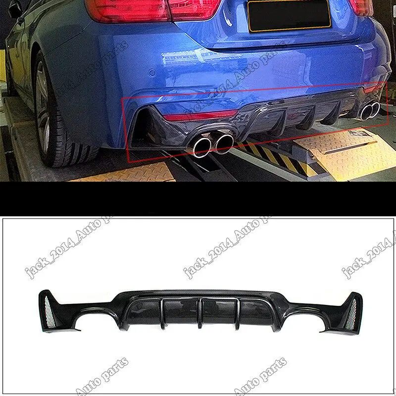 Настоящий задний диффузор из углеродного волокна для BMW F32 F33 F36 M Sport 428i 435i 2014 2015 2016
