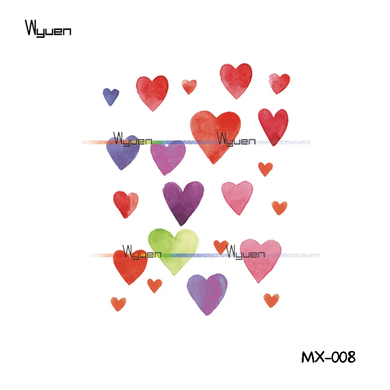 Временные татуировки Wyuen Радуга любовь наклейки для взрослых влюбленных боди-арт