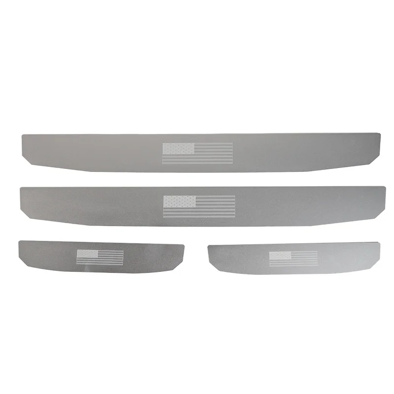 silver USA flag 4 pc MOPAI автомобильные панели Nerf для Jeep Wrangler JL, Накладка на порог автомобиля для Jeep Wrangler JL+ аксессуары - Цвет: silver USA flag 4 pc